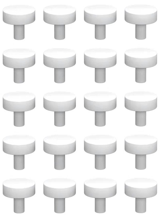 Saricho Ceramic White Coralline Coral frag Plugs Coral frag Base Round 20pc - Image 1